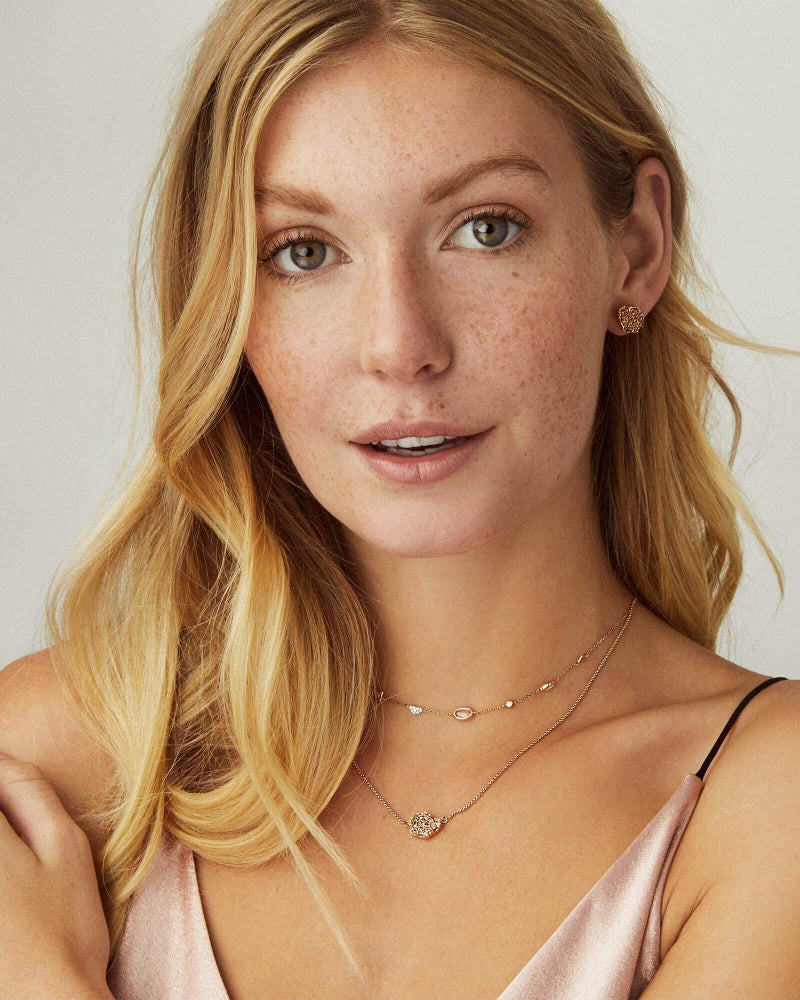 Kendra Scott قلادة كندرا سكوت تيس للنساء، مجوهرات عصرية، مطلية بالذهب، دروزي متلألئ - Image 3